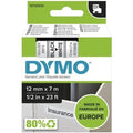 Cinta Rotuladora Adhesiva de Plástico Dymo D1 45013/ para Label Manager/ 12mm x 7m/ Preta-Branca