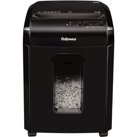 Destructora Fellowes 10M/ Corte en Partículas de 2 x 12mm/ Preta