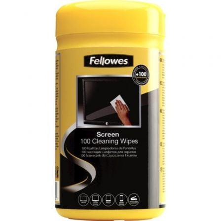 Dispensador de 100 Toallitas Fellowes 9183101 para Limpieza de Ecrãs/ Pack de 6 Unidades