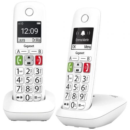 Teléfono Inalámbrico Gigaset E290/ Pack DUO/ Branco