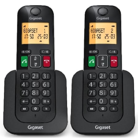 Teléfono Inalámbrico Gigaset Elemental 400 DUO/ Preto