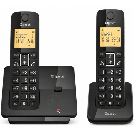 Teléfono Inalámbrico Gigaset Essential 300 DUO/ Preto