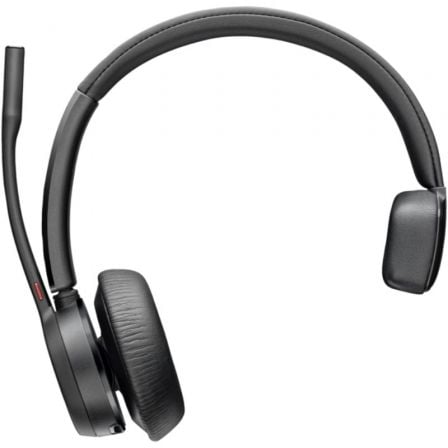 Auricular Inalámbrico Poly Voyager 4310-M para Microsoft Teams + Adaptador BT700 + Base de Carga/ con Micrófono/ Bluetooth/ Preto