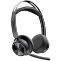Auscultadores Inalámbricos Poly Voyager Focus 2 para Microsoft Teams + Adaptador USB-C-A + Soporte de Carga/ con Micrófono/ Bluetooth/ Preto