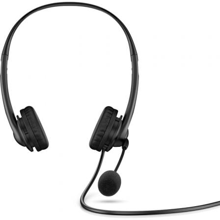 Auscultadores HP G2/ con Micrófono/ USB/ Pretos
