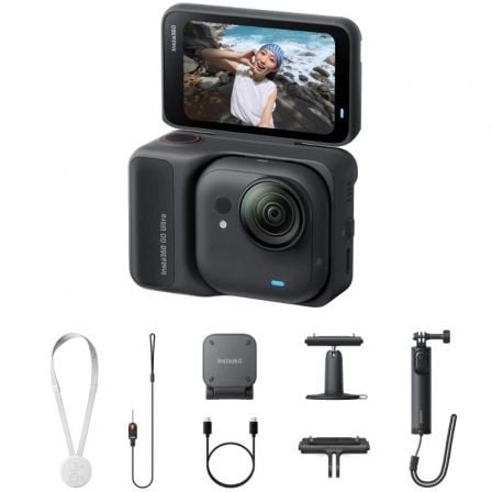 Cámara Digital Deportiva Insta360 GO Ultra Pack Creador/ 4K/ Ángulo de visión 360º/ Preta