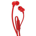 Auscultadores Intrauditivos JBL T110/ con Micrófono/ Jack 3.5/ Rojos