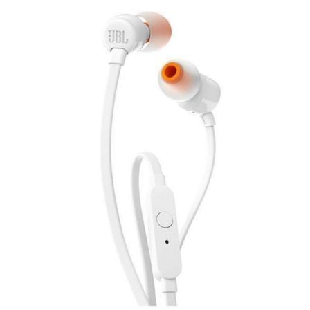 Auscultadores Intrauditivos JBL Tune 110/ con Micrófono/ Jack 3.5/ Brancos