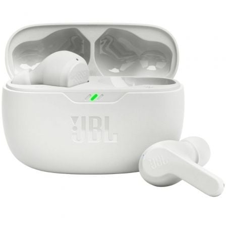 Auscultadores Bluetooth JBL Wave Beam con estuche de carga/ Autonomía 8h/ Branco