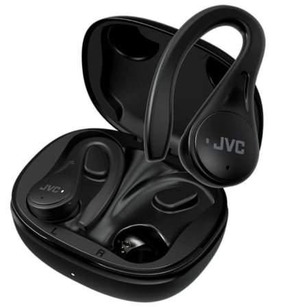 Auscultadores Bluetooth JVC HA-EC25T con estuche de carga/ Autonomía 7.5h/ Pretos