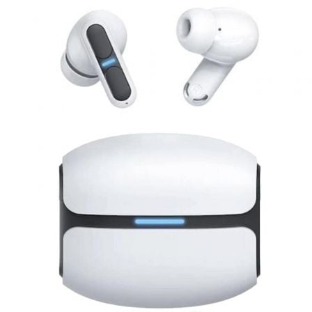 Auscultadores Bluetooth Leotec TWS Gaming Nebula Fit con estuche de carga/ Autonomía 7.5h/ Brancos