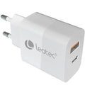 Carregador de Pared GaN Leotec LECSPH30W2W/ 1xUSB Tipo-C/ 1xUSB/ 30W