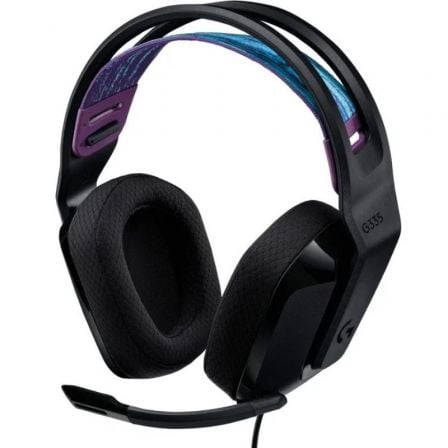Auscultadores Gaming con Micrófono Logitech G335/ Jack 3.5/ Pretos