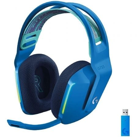 Auscultadores Gaming Inalámbricos con Micrófono Logitech G733/ Azules