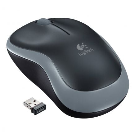 Rato Inalámbrico Logitech M185/ Hasta 1000 DPI/ Gris