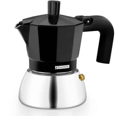 Cafetera Italiana Monix Induction Inox M863009/ 9 Tazas/ Preta