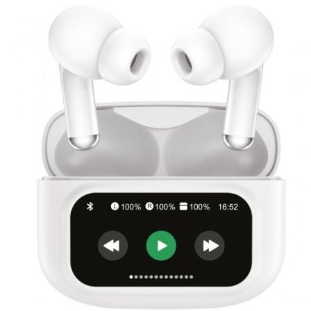 Auscultadores Bluetooth Muvit For Change True Wireless Estéreo con estuche de carga/ Autonomía 6h/ Brancos