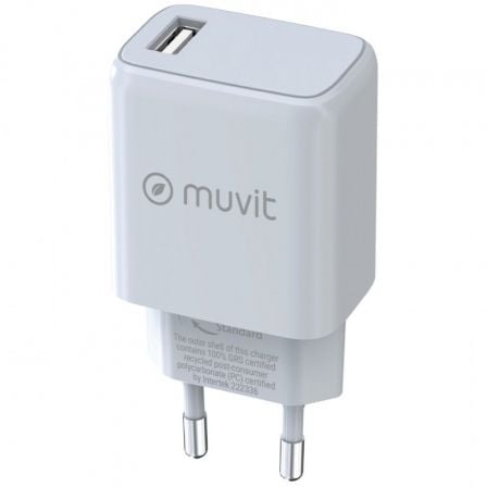 Carregador de Pared Muvit For Change MCACC0002/ 1xUSB/ 15W