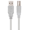 Cable USB 2.0 Impressora Nanocable 10.01.0104/ USB Tipo-B Macho - USB Macho/ 3m/ Beige
