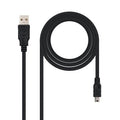 Cable USB 2.0 Nanocable 10.01.0400/ USB Macho - MiniUSB Macho/ 50cm/ Preto