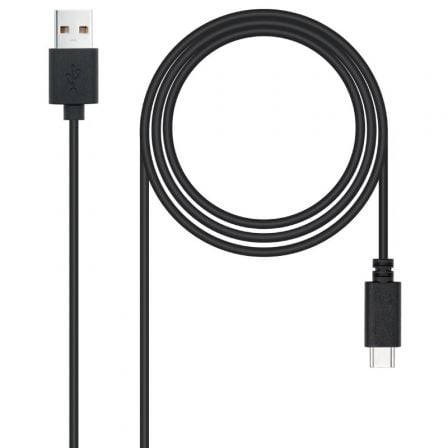 Cable USB 2.0 Nanocable 10.01.2103/ USB Macho - USB Tipo-C Macho/ 480Mbps/ 3m/ Preto