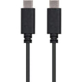 Cable USB 2.0 Tipo-C Nanocable 10.01.2301/ USB Tipo-C Macho - USB Tipo-C Macho/ 480Mbps/ 1m/ Preto