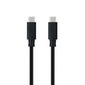 Cable USB 3.1 Tipo-C Nanocable 10.01.4100/ USB Tipo-C Macho - USB Tipo-C Macho/ Hasta 100W/ 10Gbps/ 50cm/ Preto