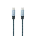 Cable USB 3.1 Tipo-C Nanocable 10.01.4101-L150-COMB/ USB Tipo-C Macho - USB Tipo-C Macho/ Hasta 100W/ 10Gbps/ 1.5m/ Gris y Preto