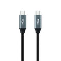 Cable USB 3.2 Tipo-C Nanocable 10.01.4301 5A 100W/ USB Tipo-C Macho - USB Tipo-C Macho/ Hasta 100W/ 20Gbps/ 1m/ Gris y Preto