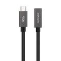Cable Alargador USB 3.2 Nanocable 10.01.4400/ USB Tipo-C Macho - USB Tipo-C Hembra/ 50cm/ Preto