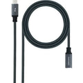 Cable Alargador USB Tipo-C 3.2 Nanocable 10.01.4501-L150-COMB/ USB Tipo-C Macho - USB Tipo-C Hembra/ 1.5m/ Preto