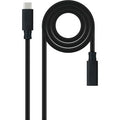 Cable Alargador USB Tipo-C 3.2 Nanocable 10.01.4502/ USB Tipo-C Macho - USB Tipo-C Hembra/ 2m/ Preto
