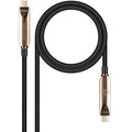Cable USB 3.2 Tipo-C AOC Nanocable 10.01.4605/ USB Tipo-C Macho - USB Tipo-C Macho/ Hasta 60W/ 10Gbps/ 5m/ Preto