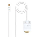 Cable Conversor Nanocable 10.15.4102/ Mini DP Macho - VGA Macho/ 2m/ Branco