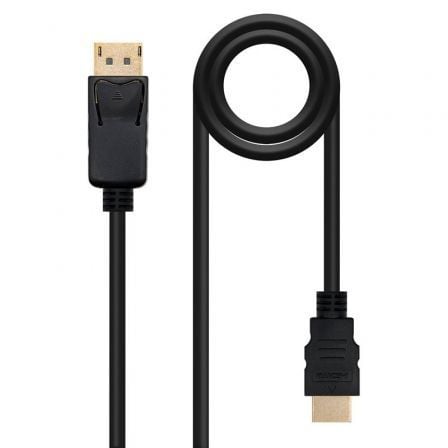 Cable DisplayPort Nanocable 10.15.4305/ DisplayPort Macho - HDMI Macho/ 5m/ Preto
