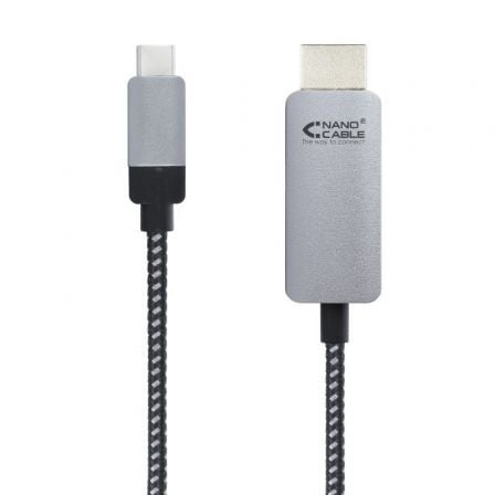 Cable Conversor Nanocable 10.15.5103/ USB Tipo-C Macho - HDMI Macho/ 3m/ Preto