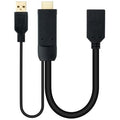 Cable Conversor Nanocable 10.16.0205/ HDMI Macho - DisplayPort Hembra/ 20cm/ Preto