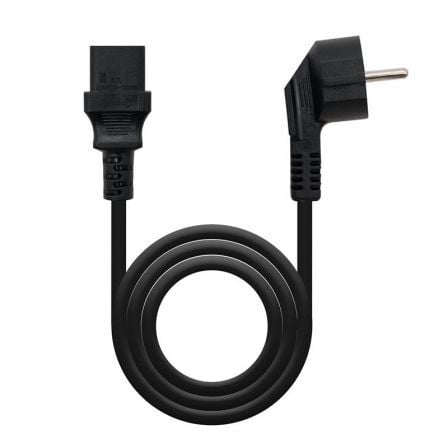 Cable Alimentación CPU Nanocable 10.22.0110/ Schuko Macho - C13 Hembra/ 10m/ Preto