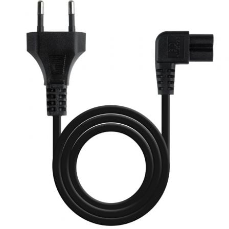 Cable Alimentación Acodado Nanocable 10.22.0503/ CEE7/16 Macho - C7 Hembra/ 3m/ Preto