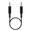 Cable Estéreo Nanocable 10.24.0100/ Jack 3.5 Macho - Jack 3.5 Macho/ 30cm/ Preto
