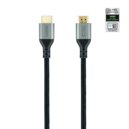 Cable HDMI 2.1 8K Nanocable 10.15.8102/ HDMI Macho - HDMI Macho/ 2m/ Certificado/ Preto