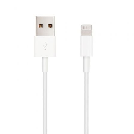 Cable USB 2.0 Lightning Nanocable 10.10.0400/ USB Macho - Lightning Macho/ 50 cm/ Branco