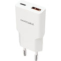Carregador de Pared Nanocable 10.10.2022/ 1xUSB Tipo-C/ 1xUSB/ 20W/ Branco
