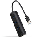 Hub USB 3.0 Nanocable 10.16.4604/ 3xUSB/ 1xRJ45/ Preto