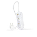 Regleta Nanocable 10.38.0003-NS/ 3 Tomas de Corriente/ Cable 1.4m/ Branca