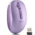 Rato Ergonómico Inalámbrico NGS Fog Dual FOGDUALPURPLE Silencioso/ Hasta 1600 DPI/ Púrpura