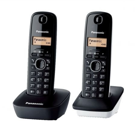 Teléfono Inalámbrico Panasonic KX-TG1612SP1/ Pack DUO/ Preto