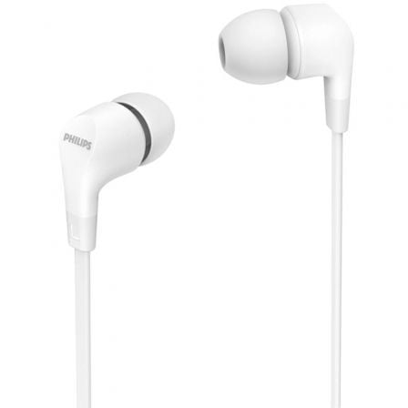 Auscultadores Intrauditivos Philips TAE1105WT/ con Micrófono/ Jack 3.5/ Brancos