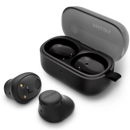 Auscultadores Bluetooth Philips TAT2149 con estuche de carga/ Autonomía 6h/ Pretos