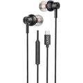 Auscultadores Intrauditivos Qubo AU-300C/ con Micrófono/ USB Tipo-C/ Pretos